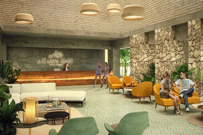 Arama_bay_lobby_02, 105 Midtown, Puerto Vallarta, Jalisco, México