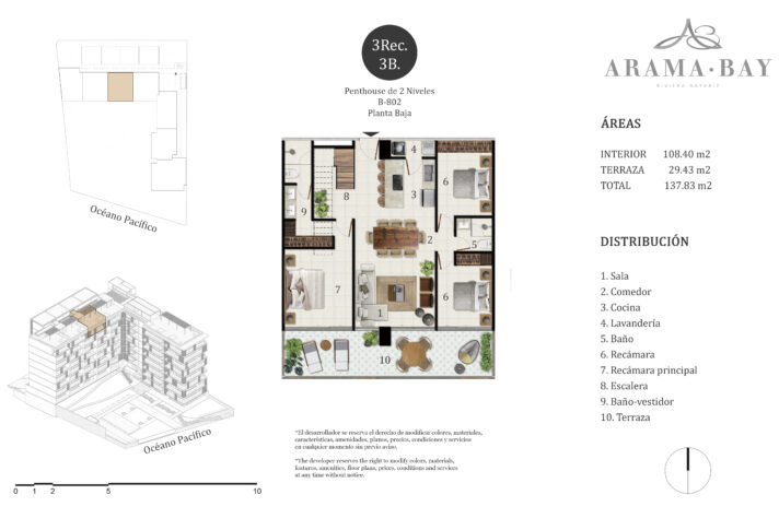 Unit_type_B802_PB, 105 Midtown, Puerto Vallarta, Jalisco, México